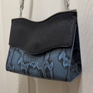 Rebecca Minkoff Blue Snake Print Bag
